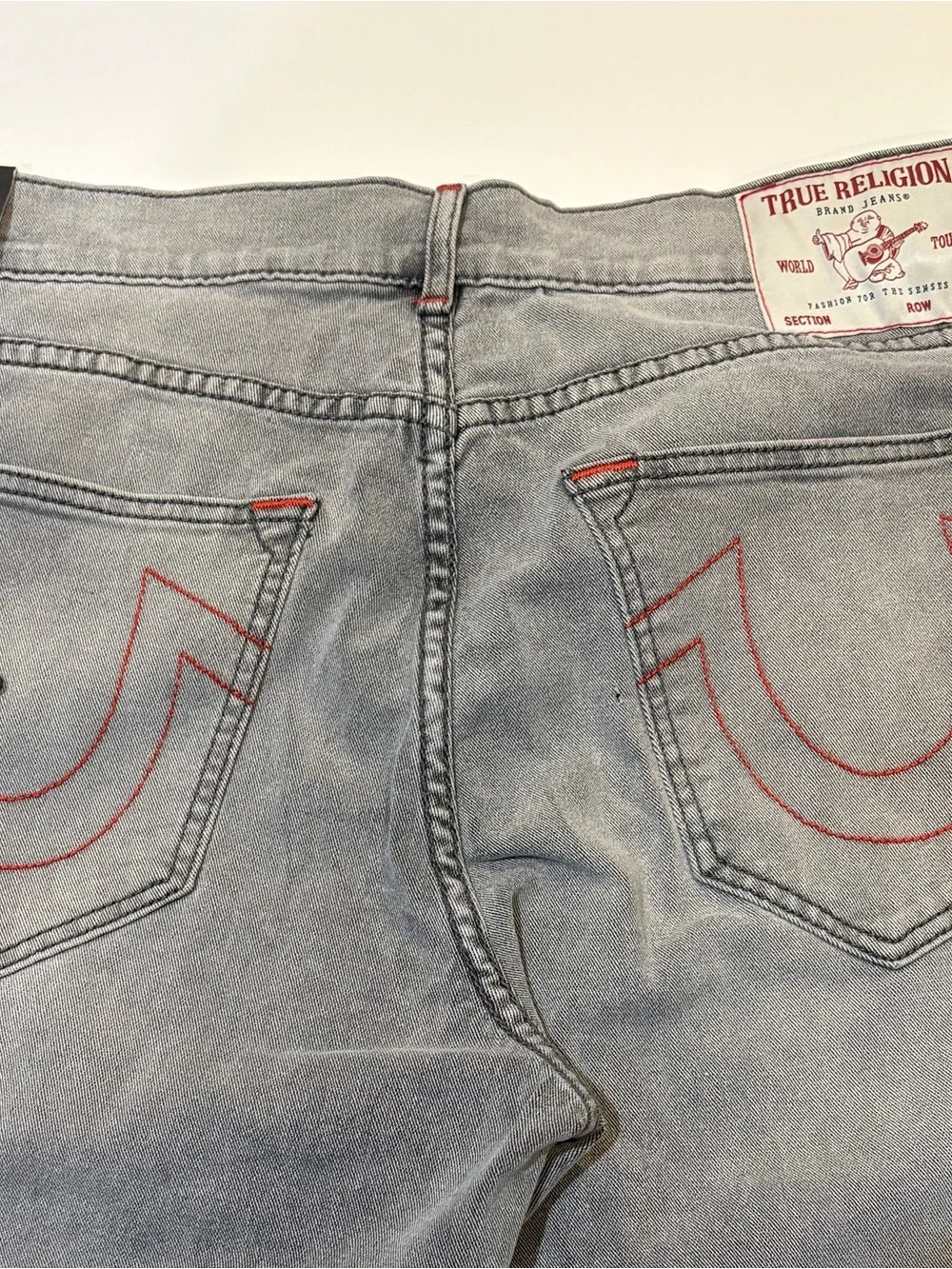 True Religion Ricky Relaxed Straight Jeans Men’s 34x34 Gray Silver Wash NWT
